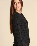 Maglia traforata in lana