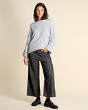 Maglia a trecce in cashmere, seta e lana