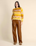 Pantaloni in jersey effetto pelle