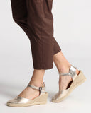 Espadrilles in pelle laminata