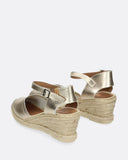 Espadrilles in pelle laminata