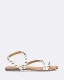 Sandali bassi con borchie