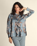 Camicia in twill a fantasia