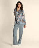 Camicia in twill a fantasia