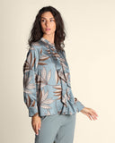 Camicia in twill a fantasia