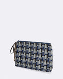 borsa in velluto intrecciato