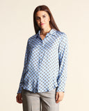 Camicia in raso stampato