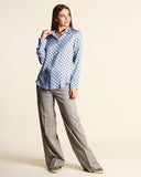 Camicia in raso stampato