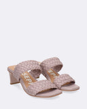 Sandali in pelle intrecciata