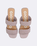 Sandali in pelle intrecciata