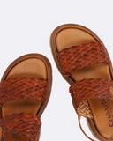 Sandali in pelle intrecciata