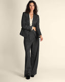 Pantaloni ampi gessati