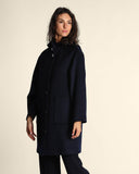 Cappotto in lana con cappuccio