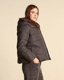 Piumino in taffetà con cappuccio