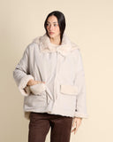 Giaccone con cappuccio reversibile