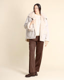 Giaccone con cappuccio reversibile