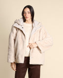 Giaccone con cappuccio reversibile