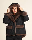 Giaccone con cappuccio reversibile