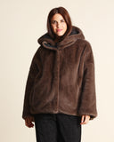 Giaccone con cappuccio reversibile