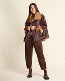 Giaccone in eco montone reversibile