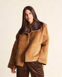 Giaccone in eco montone reversibile