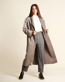 Cappotto lungo in eco suede reversibile