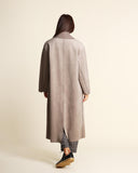 Cappotto lungo in eco suede reversibile