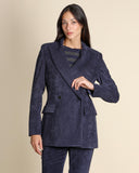 Giacca doppiopetto in velluto a coste