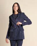 Giacca doppiopetto in velluto a coste