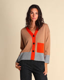 Cardigan in lana e cashmere