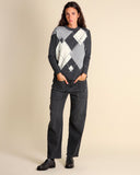 Maglia ad intarsio in lana e cashmere