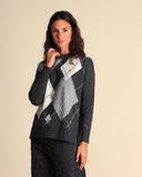 Maglia ad intarsio in lana e cashmere