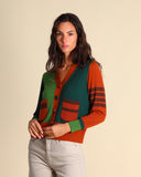 Cardigan in lana merinos