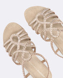 Sandalli bassi in pelle intrecciata