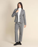 Giacca gessata in jersey