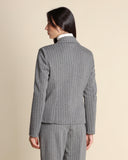 Giacca gessata in jersey