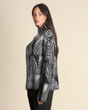 Maglia jacquard in misto mohair