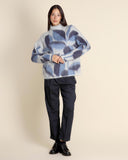 Maglia jacquard in misto mohair