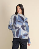 Maglia jacquard in misto mohair