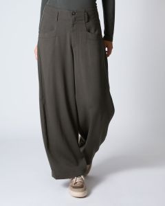 Pantaloni in lyocell e lana