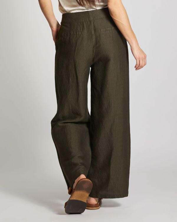 Pantaloni in lino e cotone