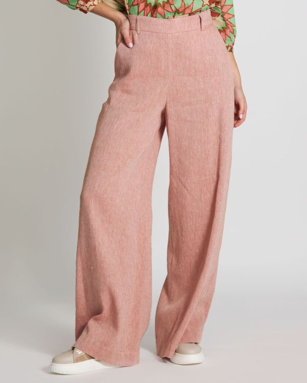 Pantaloni in lino e cotone