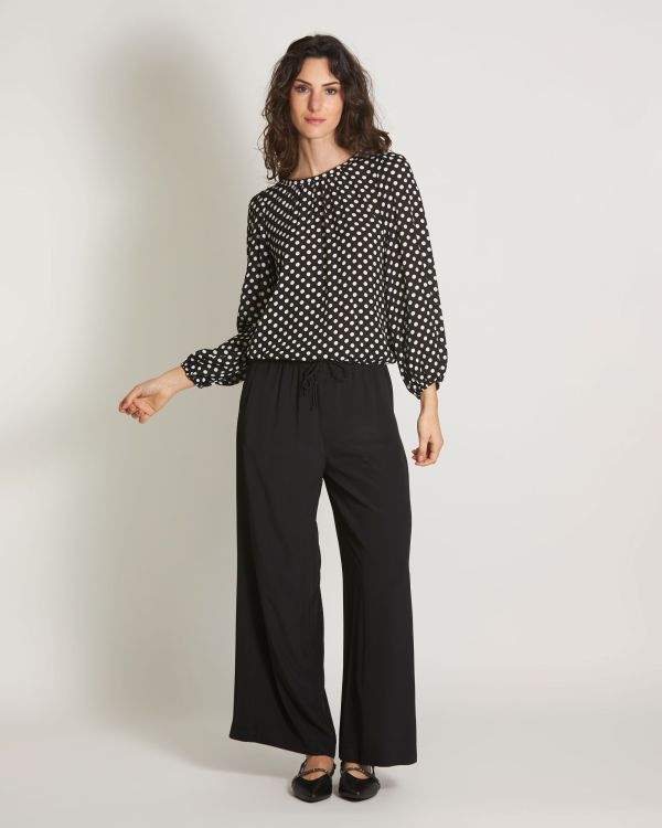 Blusa in crepe a pois